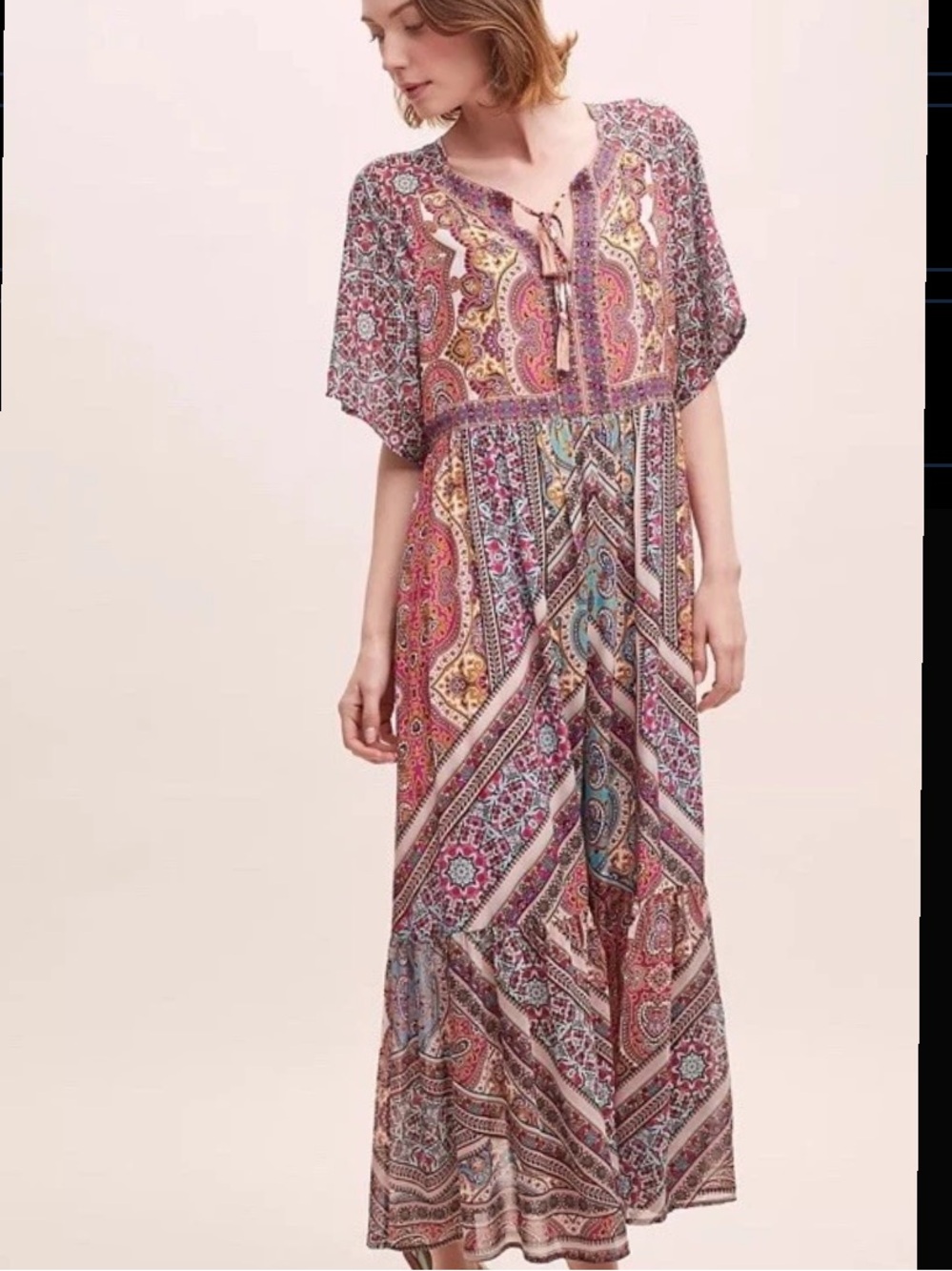 Anthropologie Katchel Travi Maxi Dress - Multicolor- Size Medium Petite
